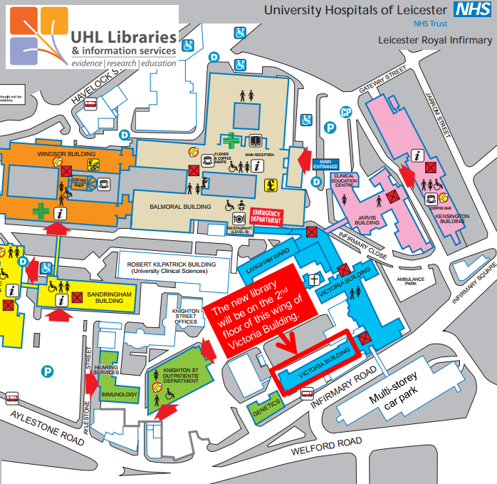 Leicester General Hospital Map University Hospitals Of Leicester Nhs Trust Libraries & Information  Services: New Lri Library Map